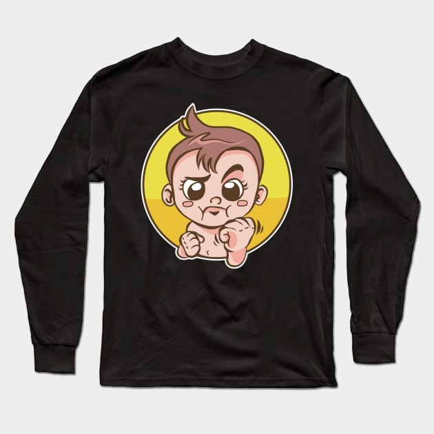 Baby Boxer Long Sleeve T-Shirt by EarlAdrian